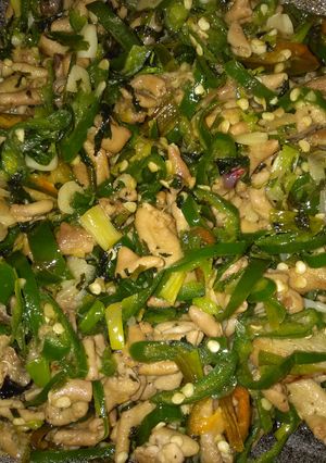 Foto resep Tumis usus cabai hijau
