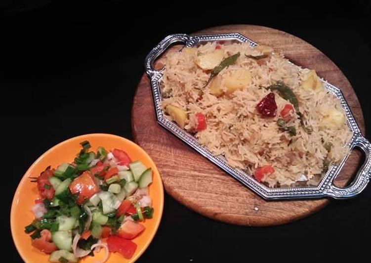 Recipe of Perfect Simple Vegetable Pulao #CookpadApp