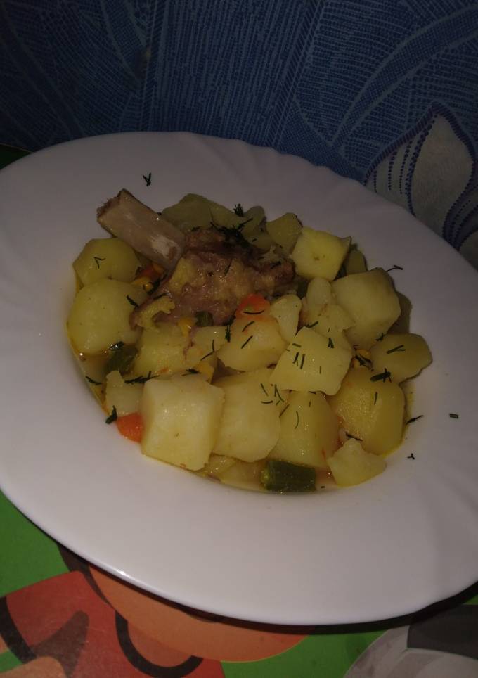 Свинина с овощами (свинина з овочами)