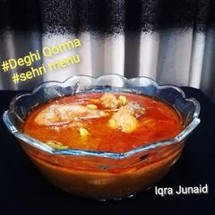 A picture of Deghi Qorma (Sehri Menu).