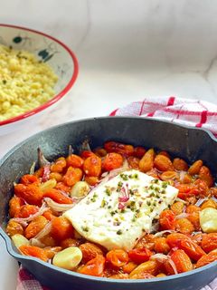 صورة لوصفة معكرونة بجبنة الفيتا بالفرن