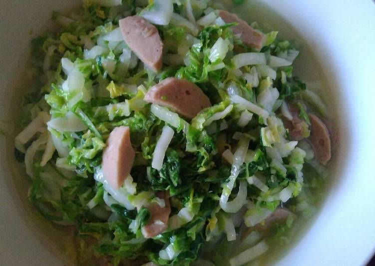Resep: Cah Sawi Putih + Bakso Enak