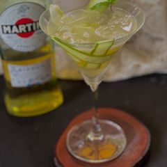A picture of Martini & Cucumber syrup Cocktail.