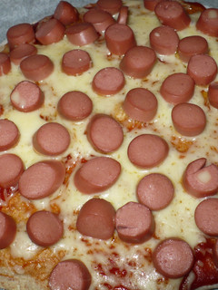 Hot dog pizza recept fotója