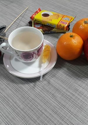 عکسی از دستور دمنوش سیب و پوست پرتقال 🍎🍊