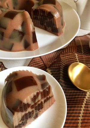 Foto resep Pudding Mozaic Coklat Mocca