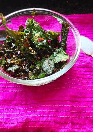 A picture of Crispy spinach.