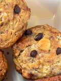 มัฟฟินกล้วยน้ำว้า ถั่วที่ชอบกับ ชอคชิพ 🧁🍌🍫 Banana Bread Muffin with choc-chip and fav. Nuts🧁🍫
