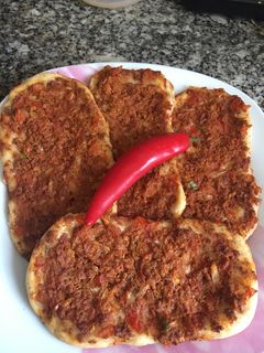 صورة لوصفة صفيحة شامية (لحم بعجين)