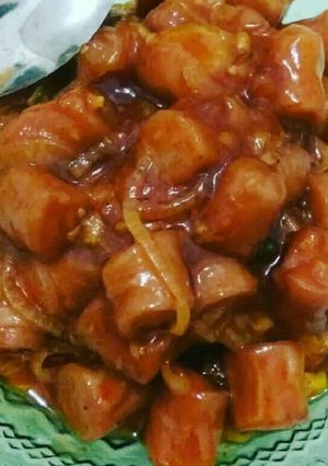 Foto resep Sosis & telor ceplok asam manis