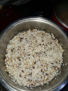 A picture of Rice and beans.