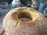 Bizcochuelo de coco y crema