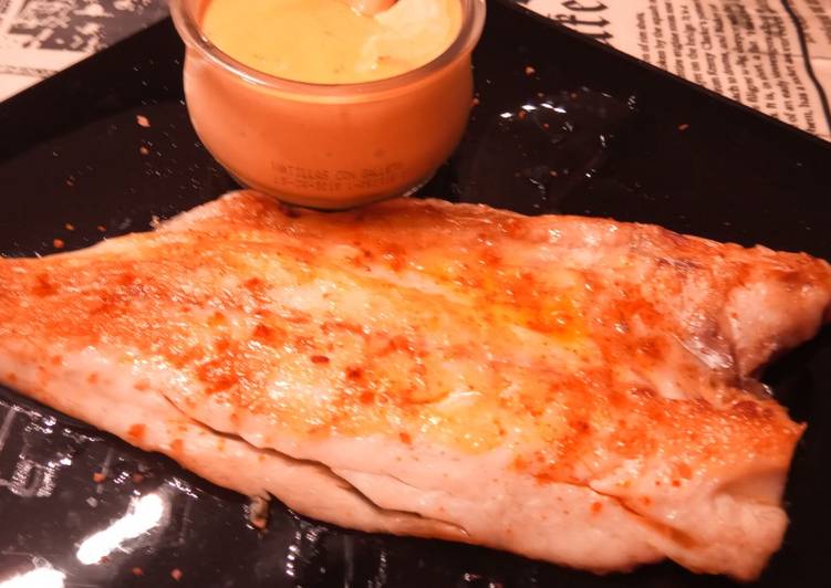 Lubina a la Plancha con Mayonesa de Kimchi