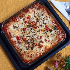 A picture of Veg lasagna.