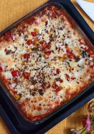 A picture of Veg lasagna.