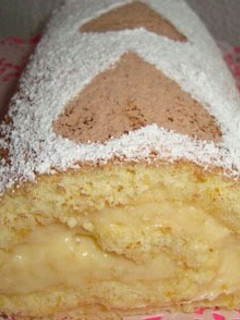 Una foto de Brazo de gitano con crema