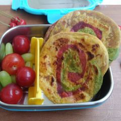 Tricolour paratha A picture of Tricolour paratha.