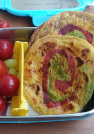 A picture of Tricolour paratha.