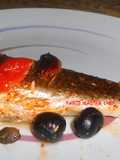 #dietamediterranea Cefalo con Ciliegine, Olive Nere e Capperi