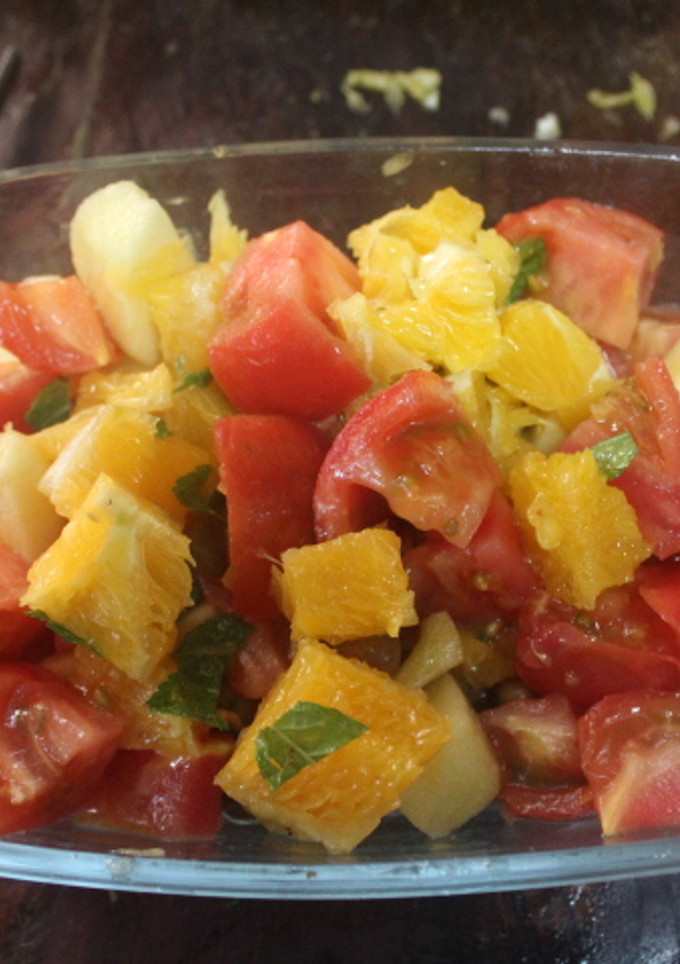 Una foto de Ensalada de naranja