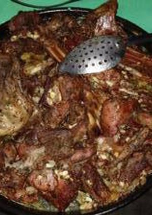 Una foto de Chivo al horno y con mucho 💘