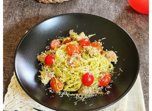 Foto resep Creamy Chicken Pesto Pasta
