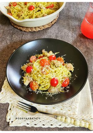 Foto resep Creamy Chicken Pesto Pasta