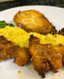 Pollo marinado rebozado con punto asiático en Airfryer Cosori