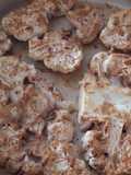 Coliflor asada en láminas a la mostaza