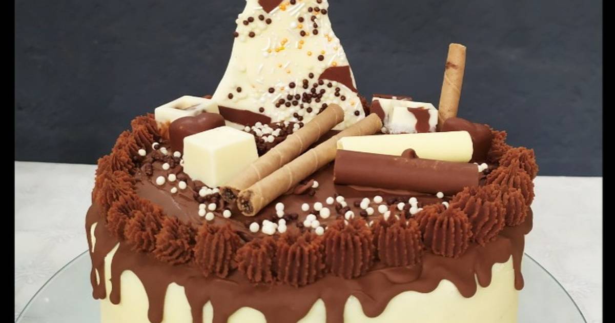 Torta de chocolate con ganache de chocolate blanco Receta de Carolina -  Cookpad