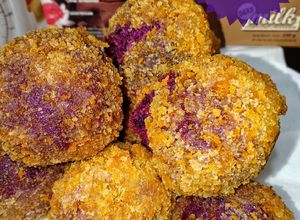Foto resep Bola bola ubi ungu coklat lumer