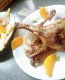 脆皮烤鴨腿配茴香柳橙沙拉-Roasted Duck Legs with Fennel and Orange Salad