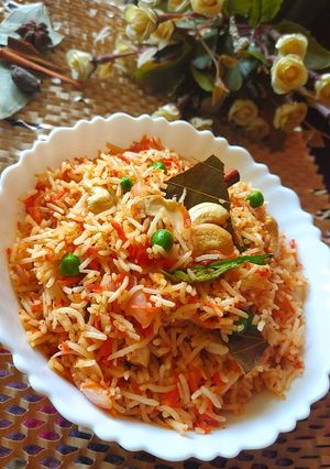 A picture of Carrot Pulao.