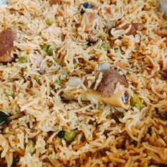 A picture of Leftover Mutton Salan Ka Pualo 😋😋.