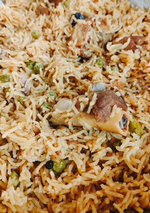 A picture of Leftover Mutton Salan Ka Pualo 😋😋.