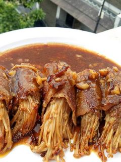 Foto resep Enoki beef roll