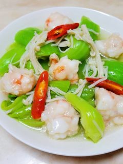 芥菜.花枝.蝦子.丸  家常菜 的食譜成品照片
