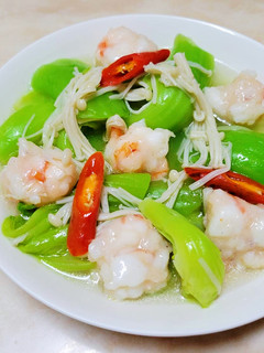 芥菜.花枝.蝦子.丸 家常菜 的食譜成品照片