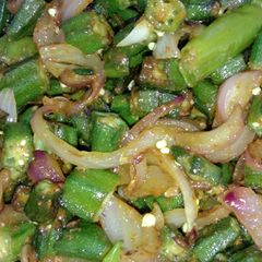 A picture of Lady finger bhaji.
