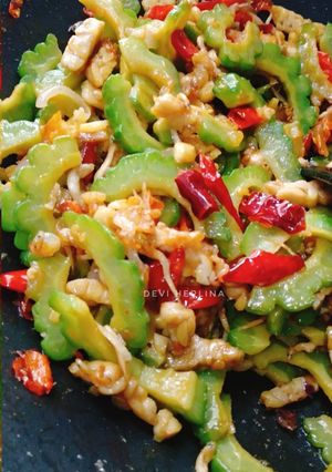 Foto resep Oseng pare tempe teri