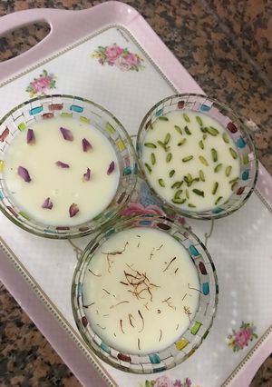صورة لوصفة مهلبية بماء الورد