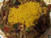 Una foto de masala de berenjena