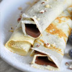 A picture of Nutella Pancake Rollups.