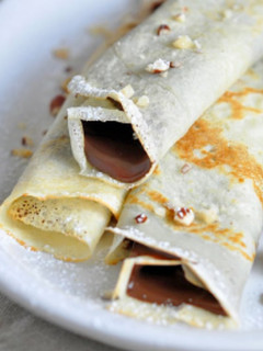 A picture of Nutella Pancake Rollups.