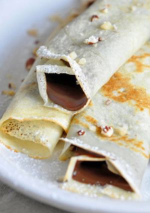 A picture of Nutella Pancake Rollups.