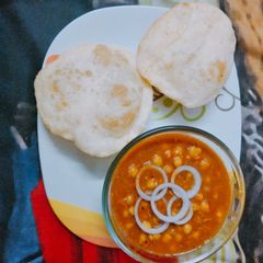 Chole bhature A picture of Chole bhature.