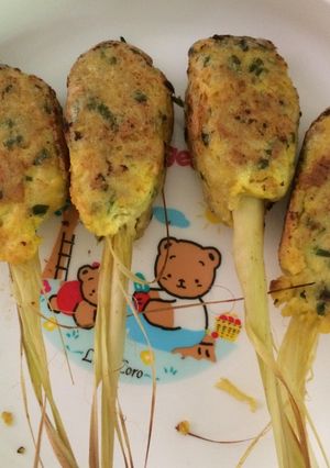 Foto resep Mpasi 8 bulan (sate buntel tuna)