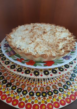 Una foto de Tarta de dulce de leche y coco