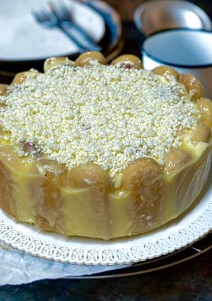 Foto di Cake di Savoiardi con Crema al Mascarpone e Cremoso al Cioccolato Bianco