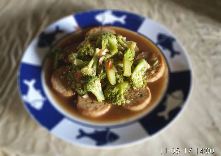 Rolade brokoli bumbu saus tiram pedas